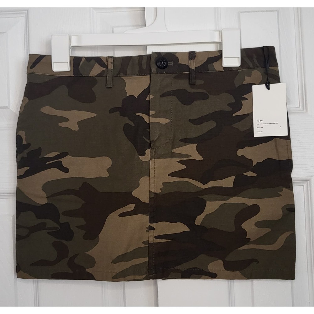 VIS A VIS Woodland Camouflage Mini Skirt- Size 3